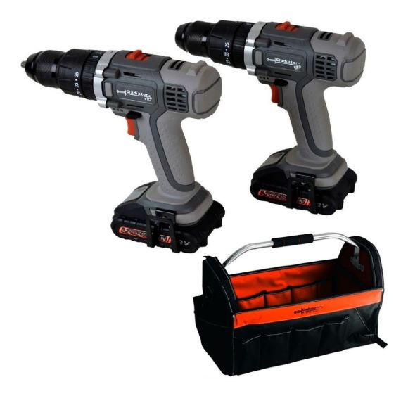 Imagen de Kit 2 Taladros Percutores Gl 2tp813/18k2 18v + Bolso - Ynter
