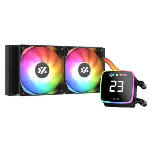 Imagen de WATER COOLING XYZ AQUAPULSE FUSION 240 ARGB BLACK DISPLAY 250W TDP