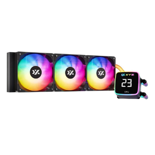 Imagen de WATER COOLING XYZ AQUAPULSE FUSION 360 ARGB BLACK DISPLAY 300W TDP