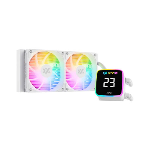 Imagen de WATER COOLING XYZ AQUAPULSE 240 ARGB WHITE 240MM DISPLAY