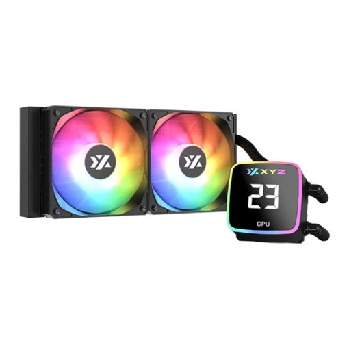Imagen de WATER COOLING XYZ AQUAPULSE 240 ARGB BLACK 240MM DISPLAY