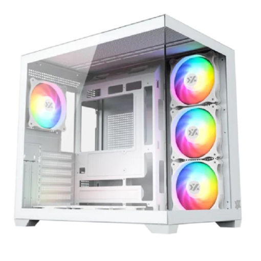 Imagen de GABINETE XYZ TESSERACT X50 WHITE ATX 6X ARGB VIDRIO TEMPLADO