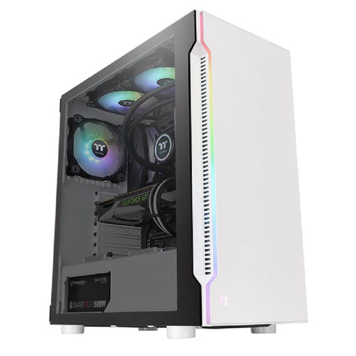 Imagen de GABINETE THERMALTAKE H200TG RGB SNOW CA-1M3-00M6WN-03