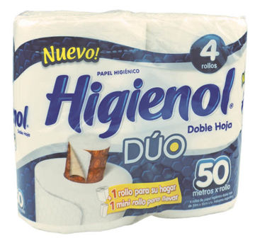 Imagen de Papel Higienico Higienol Duo 50 Mts X4