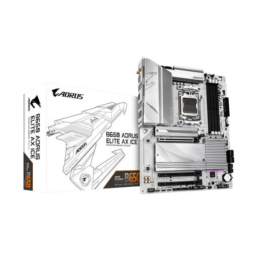 Imagen de MOTHERBOARD GIGABYTE B650 AORUS ELITE AX ICE AM5 DDR5 ATX WIFI 6E