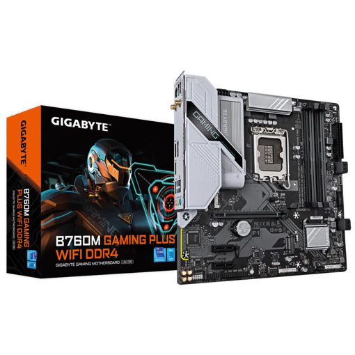 Imagen de MOTHERBOARD GIGABYTE B760M GAMING PLUS WIFI DDR4 LGA1700 MICRO ATX WIFI 6
