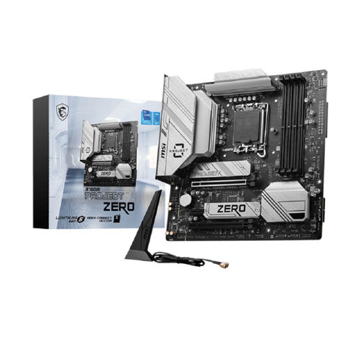Imagen de MOTHERBOARD MSI B760M PROJECT ZERO LGA1700 DDR5 MICRO ATX