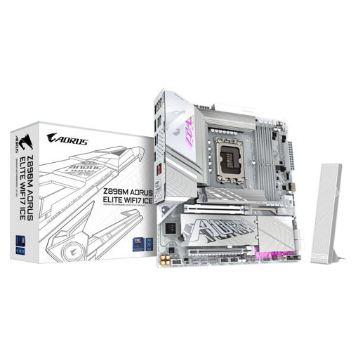 Imagen de MOTHERBOARD GIGABYTE Z890M AORUS ELITE WIFI 7 ICE LGA1851 DDR5 MICRO ATX