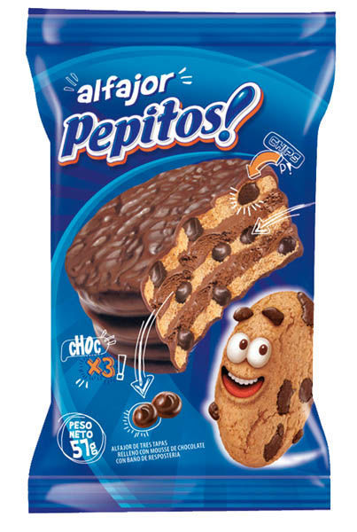 Imagen de Alfajor Pepitos Triple 57 gr