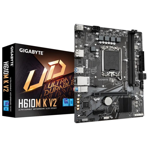 Imagen de MOTHERBOARD GIGABYTE H610M K V2 DDR5 LGA1700 MICRO ATX