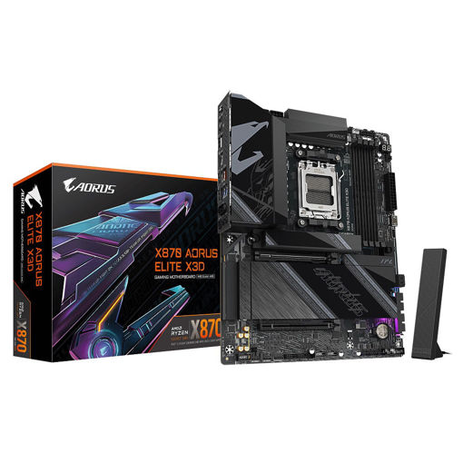Imagen de MOTHERBOARD GIGABYTE X870 AORUS ELITE X3D AM5 DDR5 ATX WIFI 7