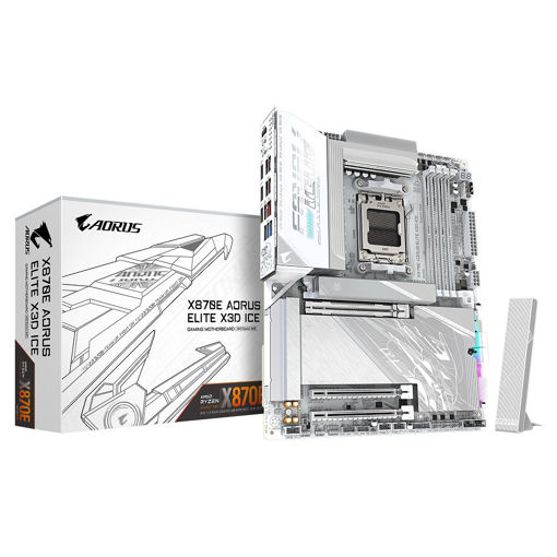 Imagen de MOTHERBOARD GIGABYTE X870E AORUS ELITE X3D ICE AM5 DDR5 ATX WIFI 7