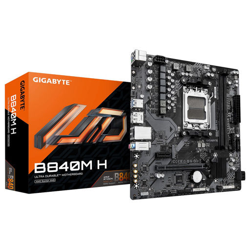 Imagen de MOTHERBOARD GIGABYTE B840M H AM5 DDR5 MICRO ATX