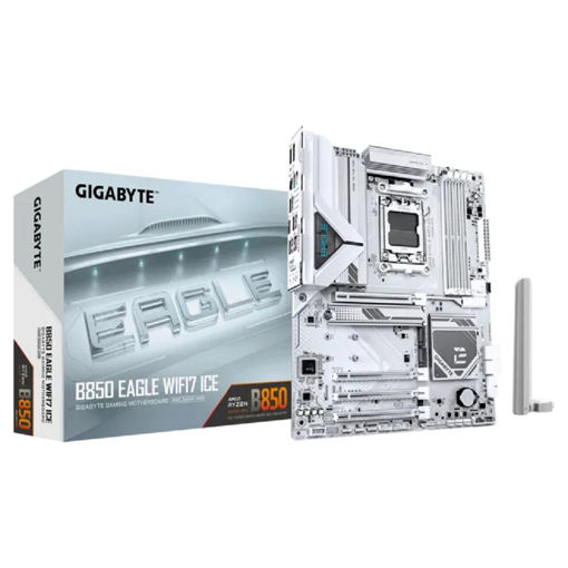 Imagen de MOTHERBOARD GIGABYTE B850 EAGLE WIFI 7 ICE AM5 DDR5 ATX