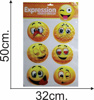 Imagen de Stikers sonrisas 5 d 51x32 6 diseños