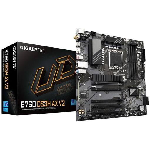 Imagen de MOTHERBOARD GIGABYTE B760 DS3H AX V2 LGA1700 DDR5 ATX WIFI 6E
