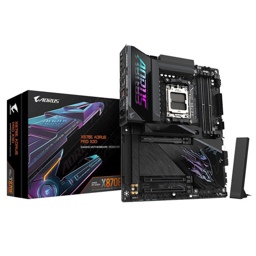 Imagen de MOTHERBOARD GIGABYTE X870E AORUS PRO X3D AM5 DDR5 ATX WIFI 7