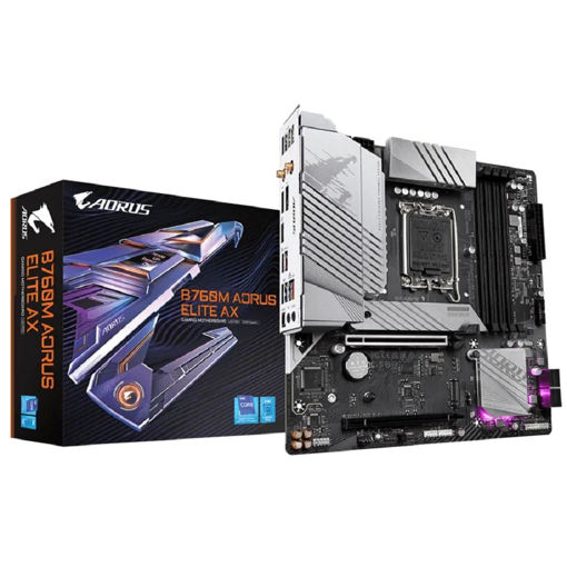 Imagen de MOTHERBOARD GIGABYTE B760M AORUS ELITE AX LGA1700 DDR5 MICRO ATX