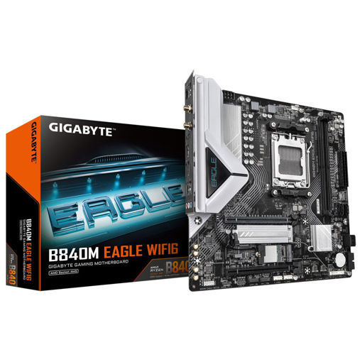 Imagen de MOTHERBOARD GIGABYTE B840M EAGLE WIFI 6 AM5 DDR5 MICRO ATX