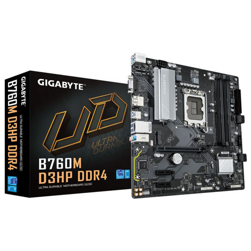 Imagen de MOTHERBOARD GIGABYTE B760M D3HP DDR4 LGA1700 MICRO ATX