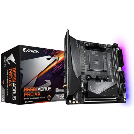 Imagen de MOTHERBOARD GIGABYTE B550I AORUS PRO AX AM4 DDR4 MINI-ITX WIFI 6