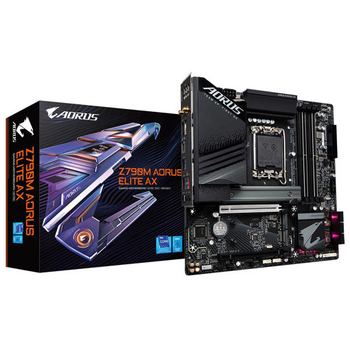 Imagen de MOTHERBOARD GIGABYTE Z790M AORUS ELITE AX DDR5 LGA1700 M-ATX WIFI 6E