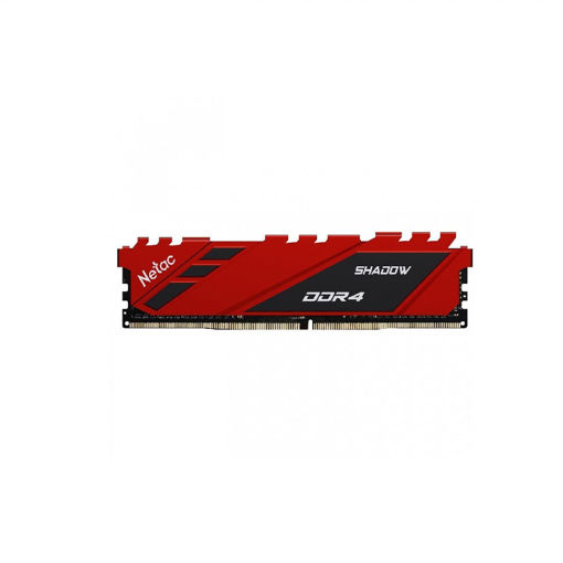 Imagen de MEMORIA DDR4 NETAC SHADOW 8GB PC3200 RED NTSDD4P32SP-08R