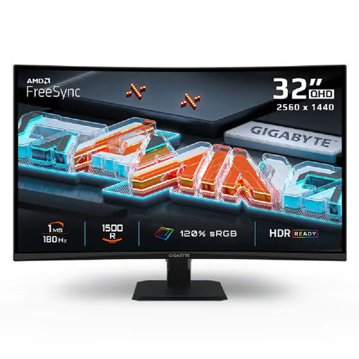 Imagen de MONITOR GIGABYTE 31.5" GS32QCA CURVO QHD 180HZ GAMING HDMI DP