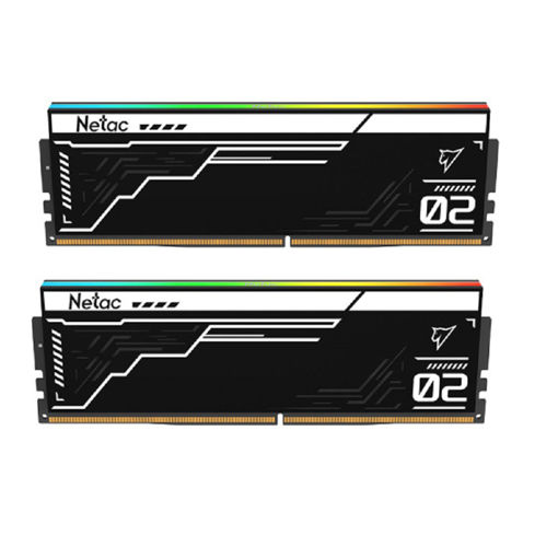 Imagen de MEMORIA DDR5 NETAC 32GB 2X16GB RGB PC7200 NTS2D5P72DP-32K