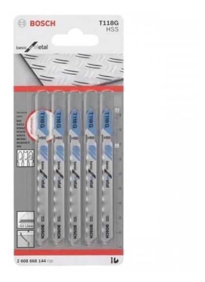 Imagen de Juego Hojas P/caladora 5pzas Bosch T118g Metal - Ynter