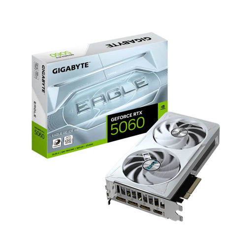 Imagen de TARJETA DE VIDEO GIGABYTE GEFORCE RTX 5060 EAGLE OC GV-N5060EAGLEOC ICE-8GD 8GB GDDR6 PCI-E 5.0