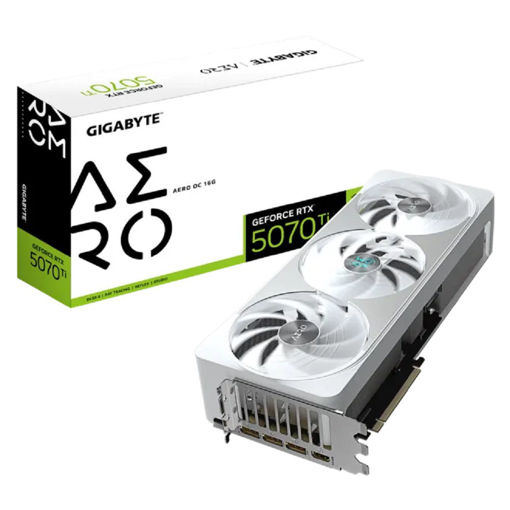 Imagen de TARJETA DE VIDEO GIGABYTE GEFORCE RTX 5070 TI GV-N507TAERO OC-16GD AERO OC 16GB GDDR7 PCI-E 5.0