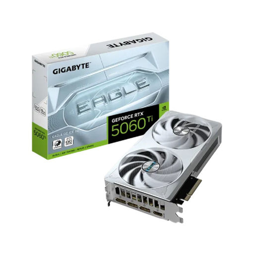 Imagen de TARJETA DE VIDEO GIGABYTE GEFORCE RTX 5060 TI GV-N506TEAGLEOC ICE-8GD EAGLE OC ICE 8GB GDDR7 PCI-E 5.0