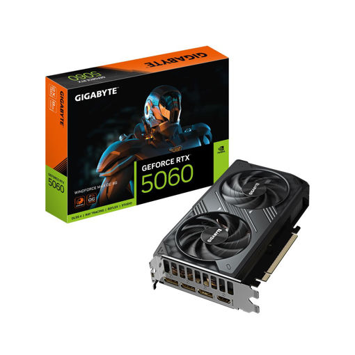 Imagen de TARJETA DE VIDEO GIGABYTE GEFORCE RTX 5060 GV-N5060WF2MAX OC-8GD WINDFORCE OC 8GB GDDR7 PCI-E 5.0