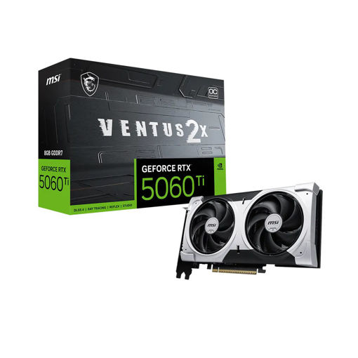 Imagen de TARJETA DE VIDEO MSI GEFORCE RTX 5060 TI VENTUS 2X OC PLUS 8GB GDDR7 PCI-E 5.0
