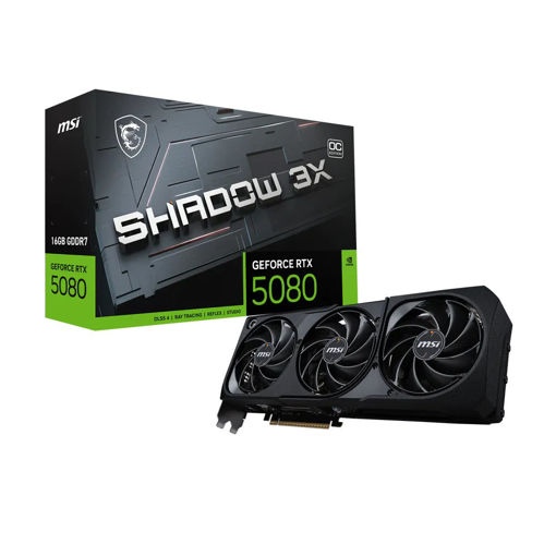 Imagen de TARJETA DE VIDEO MSI GEFORCE RTX 5080 SHADOW 3X OC 16GB GDDR7 PCI-E 5.0