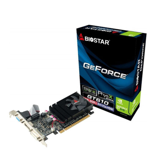 Imagen de TARJETA DE VIDEO BIOSTAR GEFORCE GT 610 VN6103THX6-TBARL-BS2 2GB DDR3 PCI-E