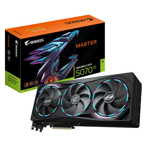 Imagen de TARJETA DE VIDEO GIGABYTE GEFORCE RTX 5070 TI AORUS MASTER GV-N507TAORUS M-16G 16GB GDDR7 PCI-E 5.0