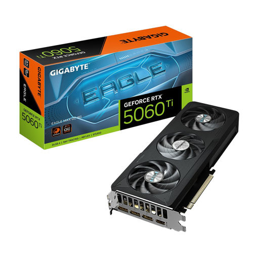 Imagen de TARJETA DE VIDEO GIGABYTE GEFORCE RTX 5060 TI EAGLE MAX OC GV-N506TEAGLEMAX OC-8GD 8GB GDDR7 PCI-E 5.0