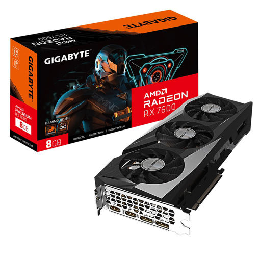 Imagen de TARJETA DE VIDEO GIGABYTE RADEON 7600 GAMING OC GV-R76GAMING OC-8GD
