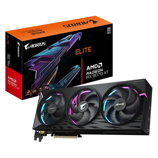 Imagen de TARJETA DE VIDEO GIGABYTE RADEON  GV-R9070XTAORUS E-16GD