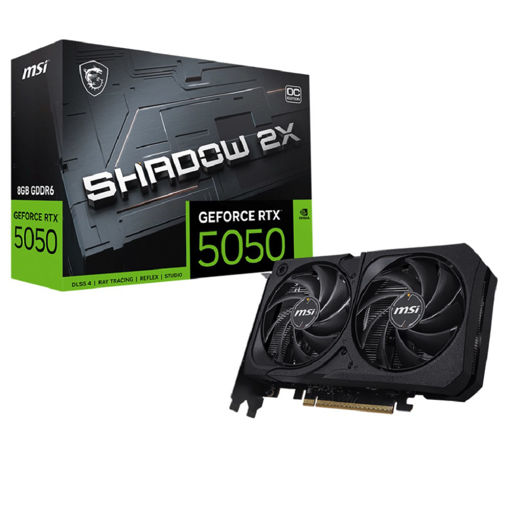 Imagen de TARJETA DE VIDEO MSI GEFORCE RTX 5050 SHADOW 2X OC 912-V538-018 8GB GDDR6 PCI-E 5.0