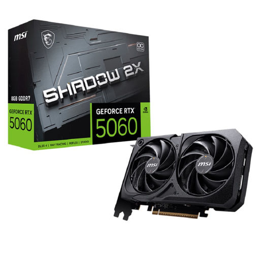 Imagen de TARJETA DE VIDEO MSI GEFORCE RTX 5060 SHADOW 2X OC 8GB GDDR7 PCI-E 5.0