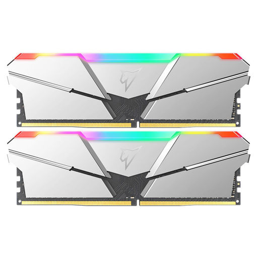 Imagen de NETAC MEMORIA SHADOW RGB 2X8GB 16GB C16 3600 SILVER NTSRD4P3