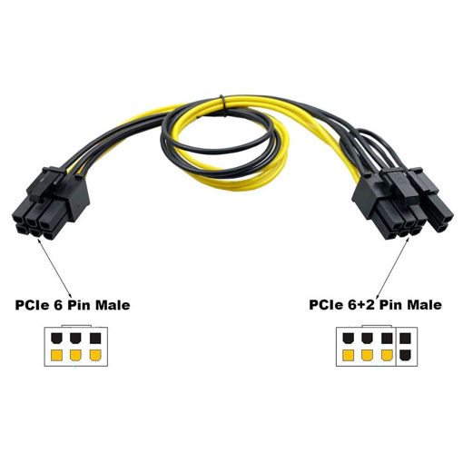 Imagen de GENERICO CABLE PCIE 6 PIN TO 6+2