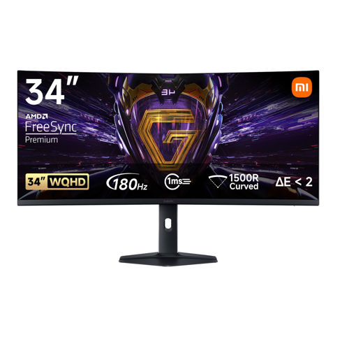 Imagen de MONITOR XIAOMI 34" G34WQI CURVO ULTRAWIDE UWQHD 180HZ 1MS HDMI DP FREESYNC GAMING