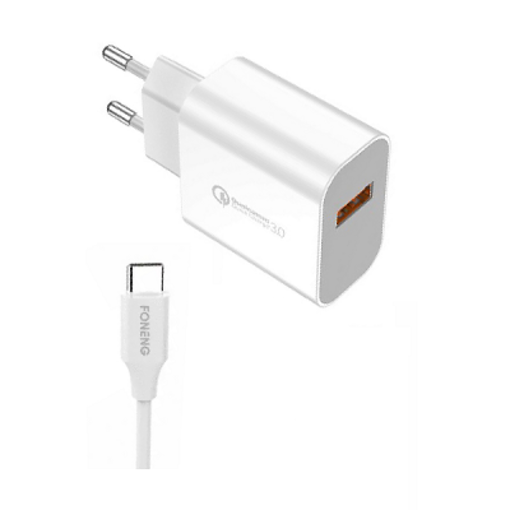 Imagen de  CARGADOR FONENG  C/CABLE EU46 USB-C A USB 3.0