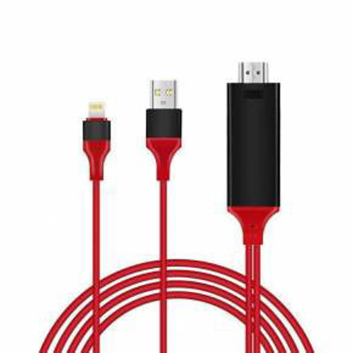 Imagen de BOJECHER LIGHTNING CABLE A HDMI AND USB ROJO