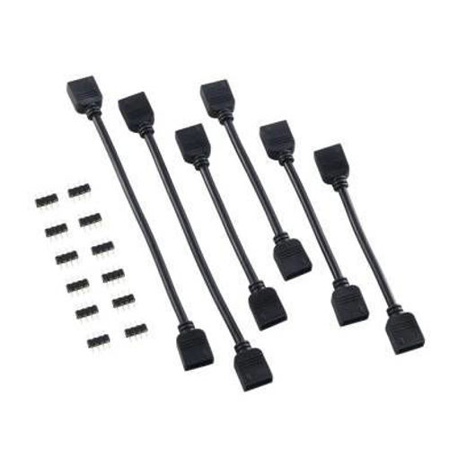 Imagen de ADAPTADOR CABLEMOD 4 PIN LED EXT. KIT CM-CAB-LKIT-4PK-R BLACK