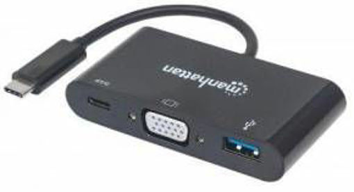 Imagen de MANHATTAN CONVERSOR USB A VGA/USB3.0/USB-C